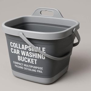 18 Collapsible Car Washing Bucket Compact Multipurpose Folding Detailing Pail With Hanging Hole For Auto Detailing Emergency Kits