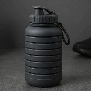 3 Collapsible Silicone Sports Water Bottle Large Capacity Leakproof Expandable Drinking Flask For Gym Running Fitness