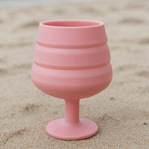Collapsible Silicone Wine Glass Shatterproof Folding Cocktail Goblet Portable Stemless Drinkware For Outdoor Beach Picnic